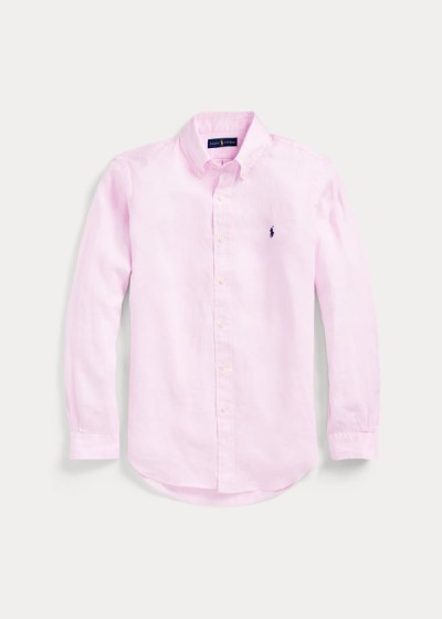 Camisa Polo Ralph Lauren Hombre Rosas - Lightweight Linen - YGQNC7623